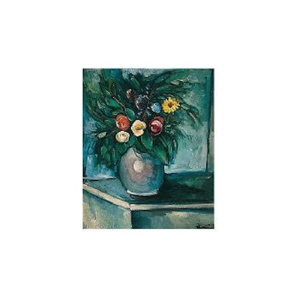 Le bouquet au fond bleu by Maurice de Vlaminck
