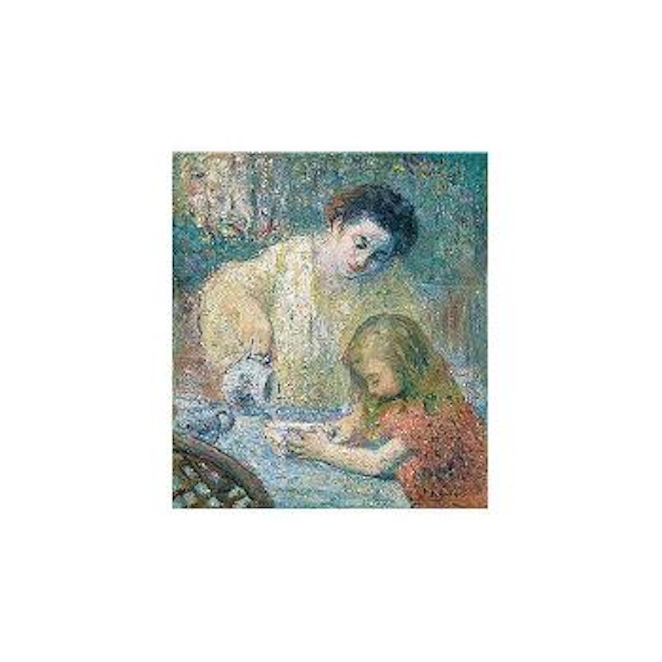 Le petit dejeuner - Madame Lebasque et sa fille Martha by Henri Lebasque