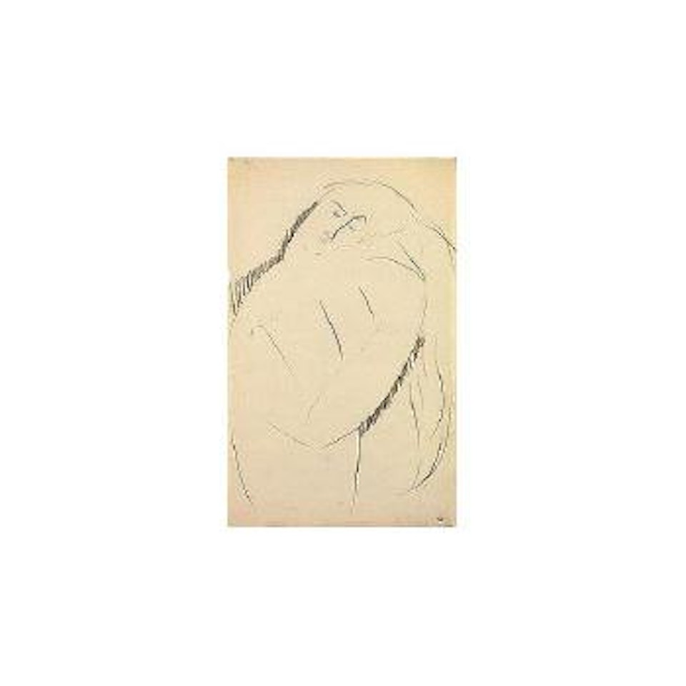 Portrait de femme se coiffant by Amedeo Modigliani