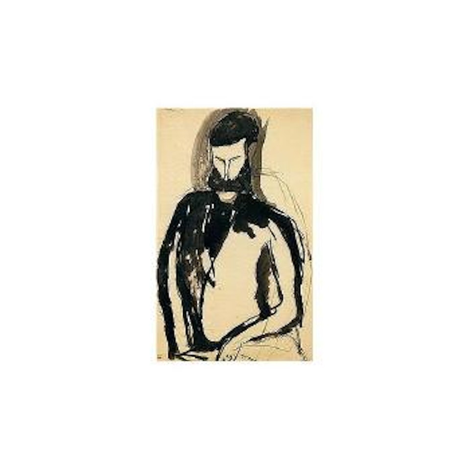 L'homme a la Barbe assia by Amedeo Modigliani
