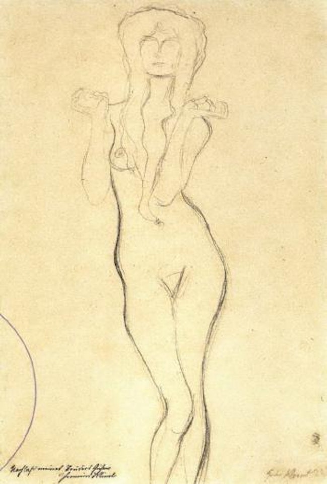 Stehende akt by Gustav Klimt