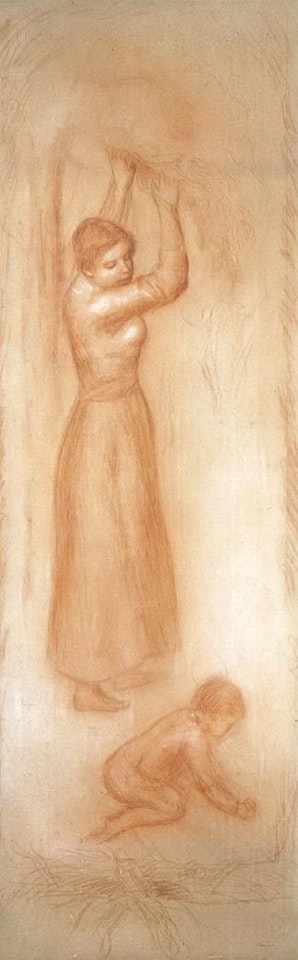 Femme et enfant. La cueillette by Pierre-Auguste Renoir