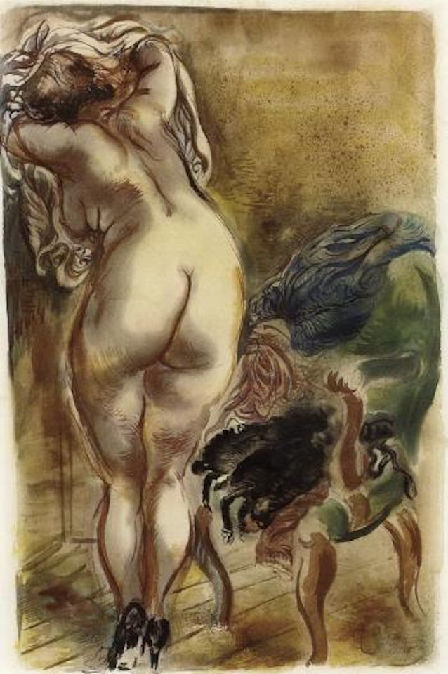 Ruckenakt. Zwei akte by George Grosz