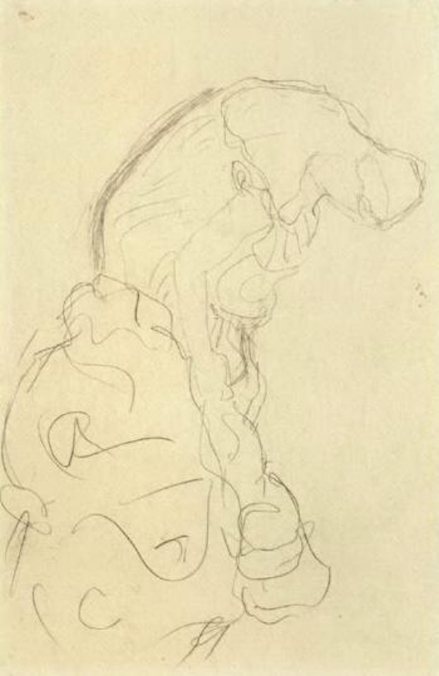 Frau beim Auskleiden by Gustav Klimt
