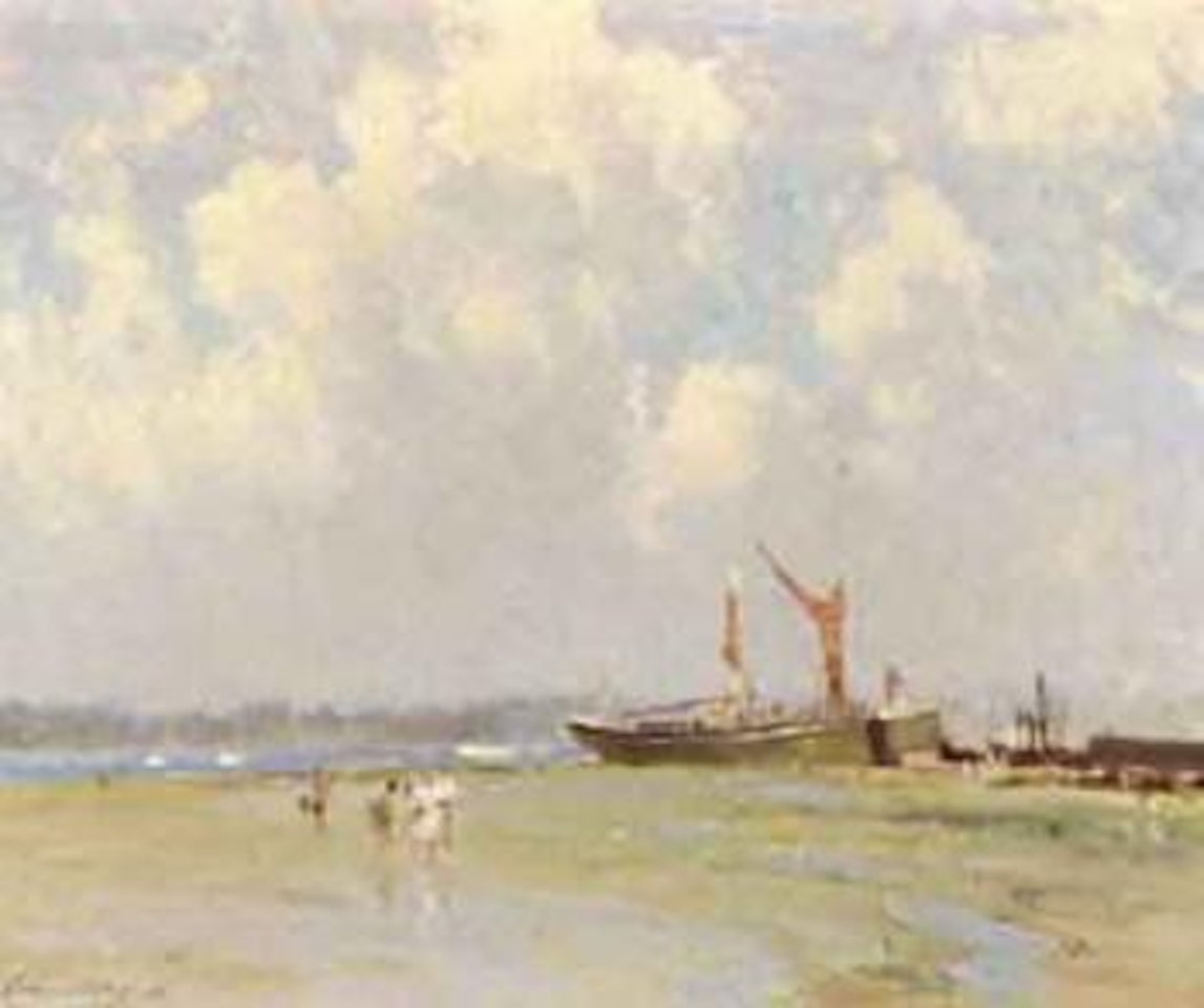 Low tide, Pinmill by Edward Seago