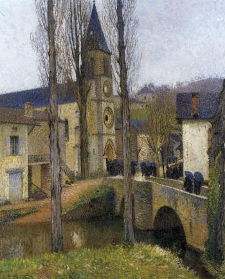 L'heure de la messe a Labastide du vert by Henri Jean Guillaume Martin