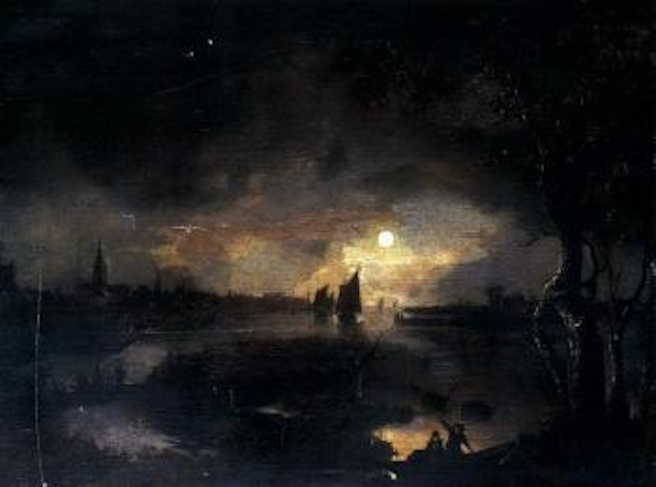 Night scene by Dutch School