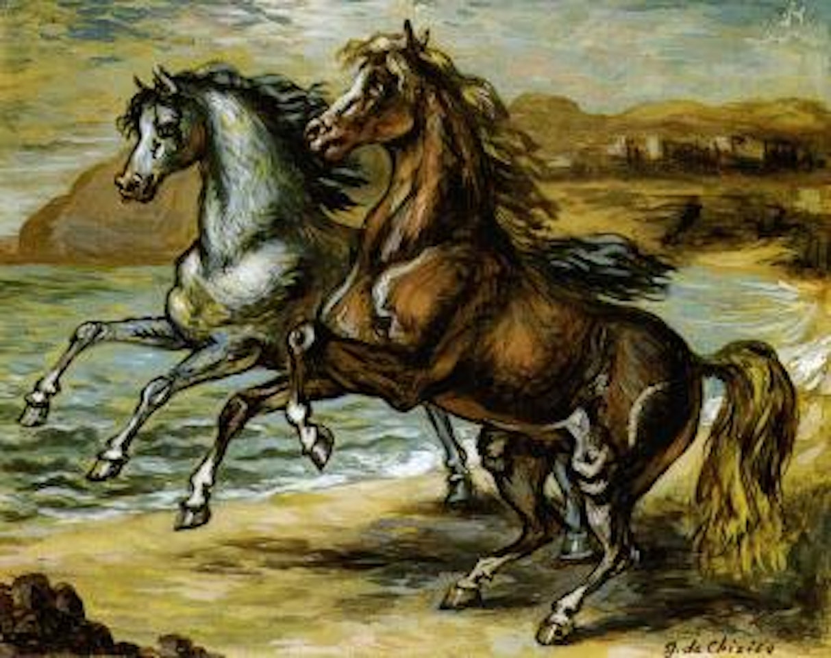 Horses by the bay by Giorgio de Chirico
