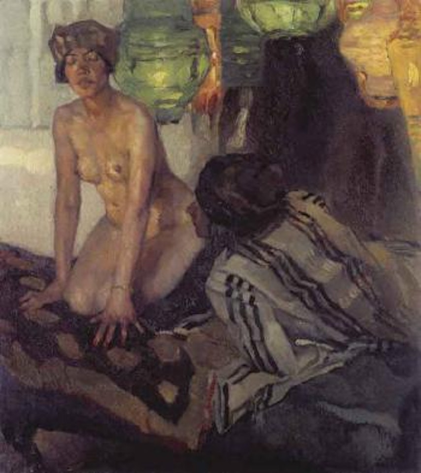 Two figures by Leo Putz