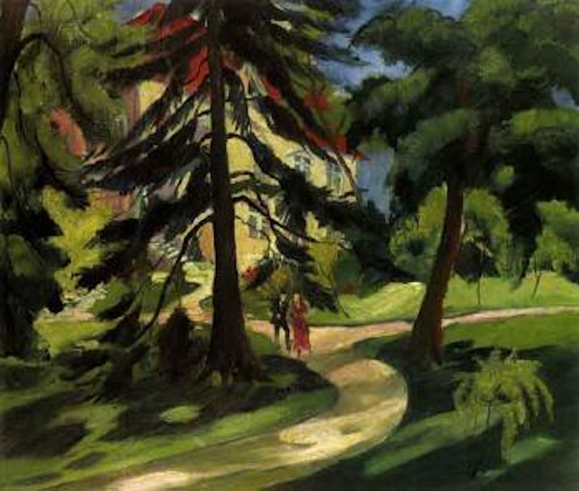 Couple in the garden by Franz Heckendorf