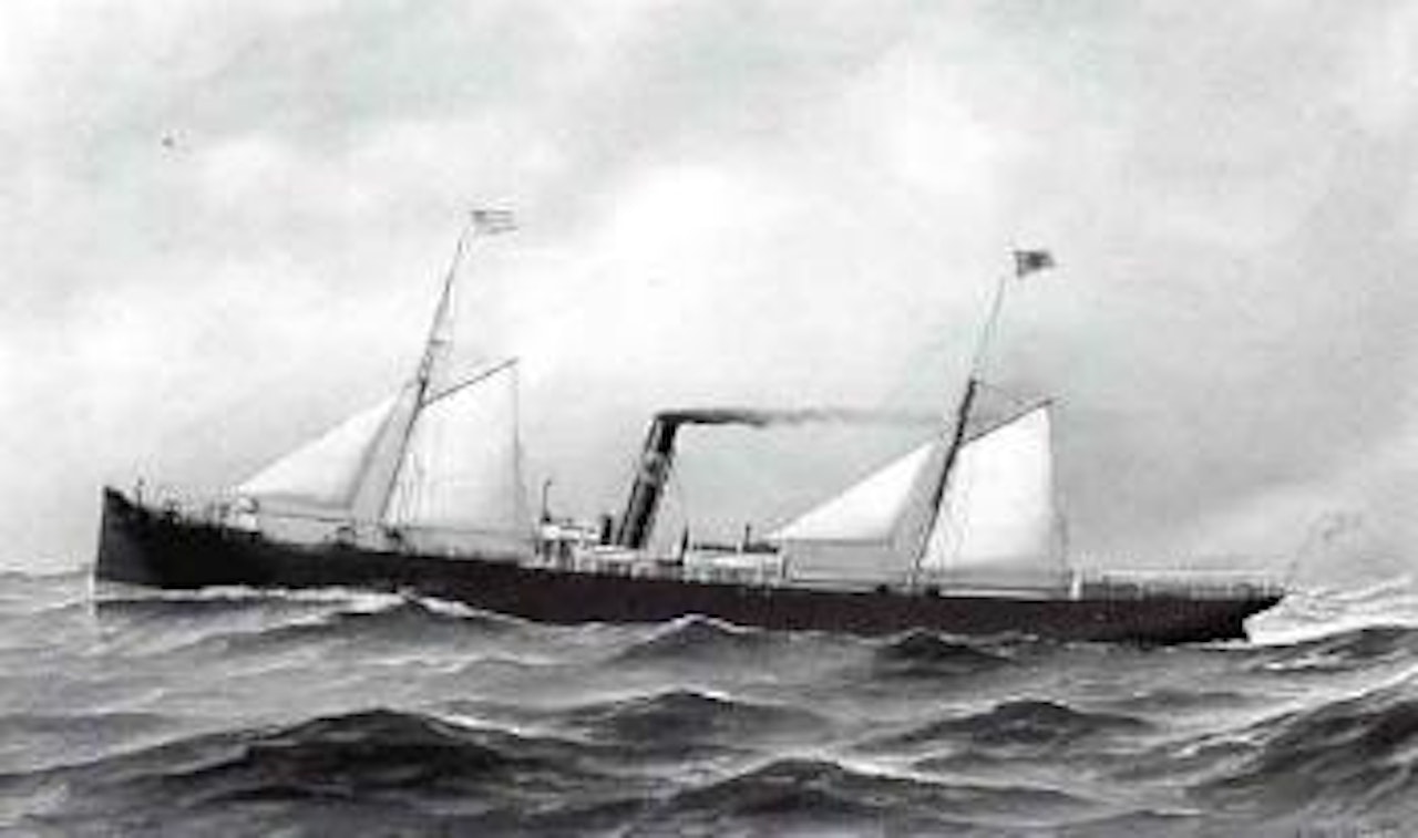 Portrait of the American screw steamer Cape Breton by Antonio Jacobsen