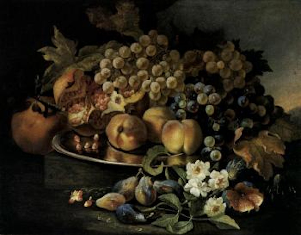 Still life with fruit and flowers by Abraham Brueghel