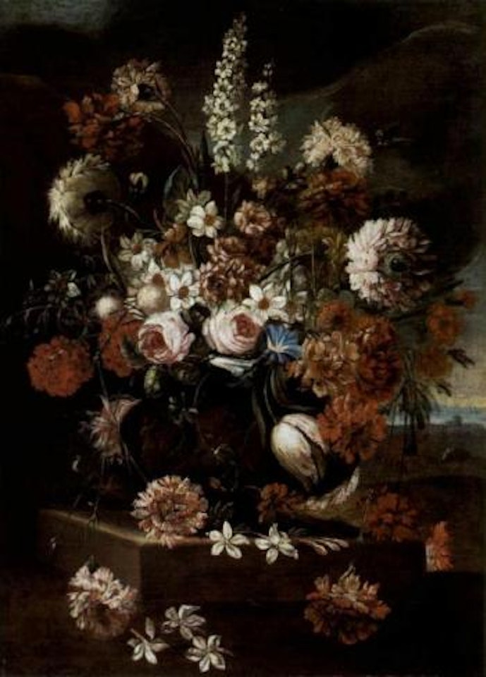 Still life of flowers by Franz Werner von Tamm