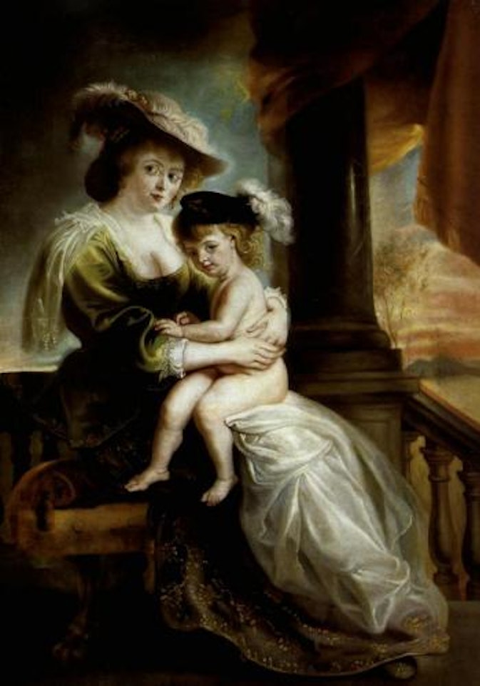 Portrait of Rubens second wife, Helene Fourment with the son Frans by Peter Paul Rubens