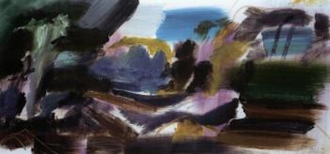 Distant fir plantation by Ivon Hitchens