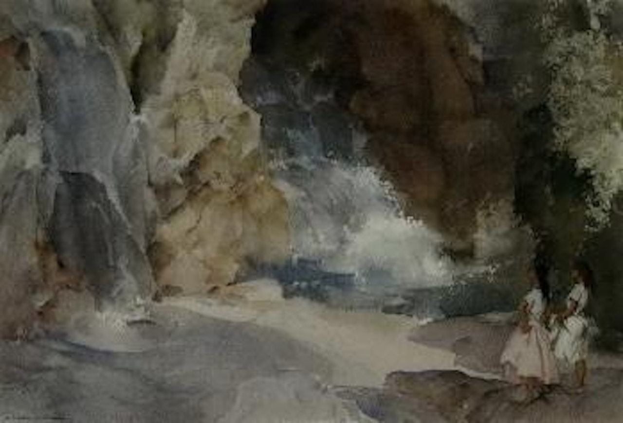 Twin cascades, Gervanne Valley by William Russell Flint