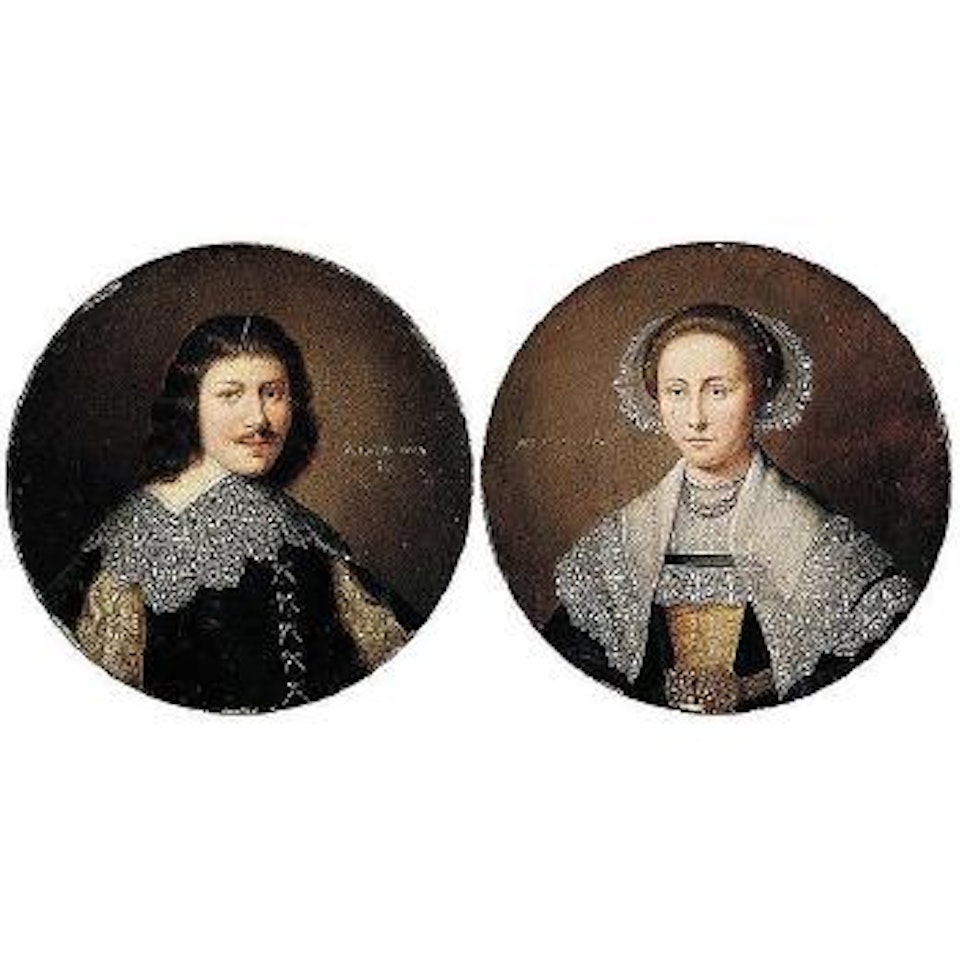Portrait of a gentleman and his wife by Dutch School