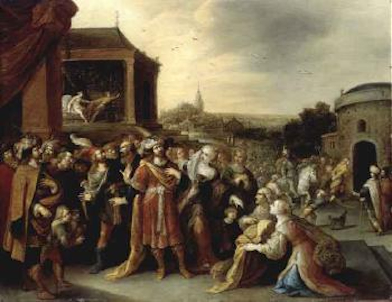 Joseph falsely accused by Potiphar's wife by Frans Francken II