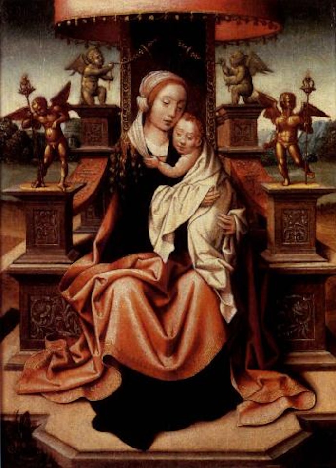 Virgin and Child enthroned by Attributed to Pieter Coecke van Aelst I