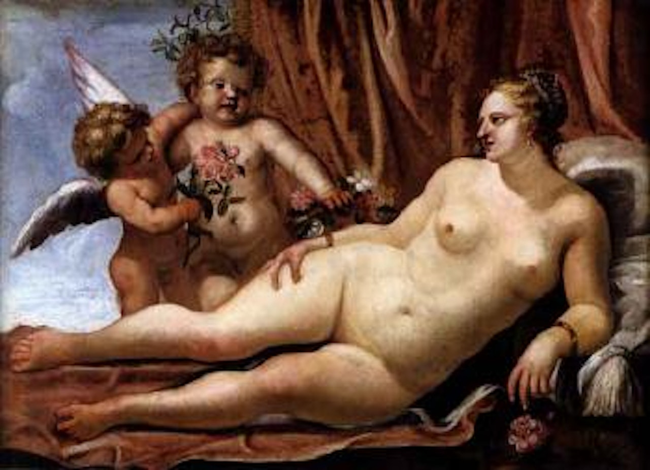 Venus and putti by Pietro Liberi
