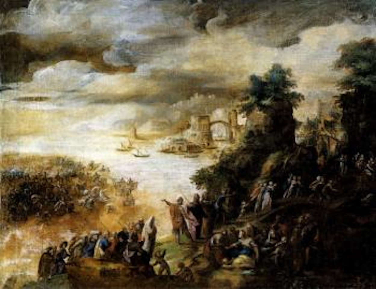 Moses and the Red Sea by Flemish School