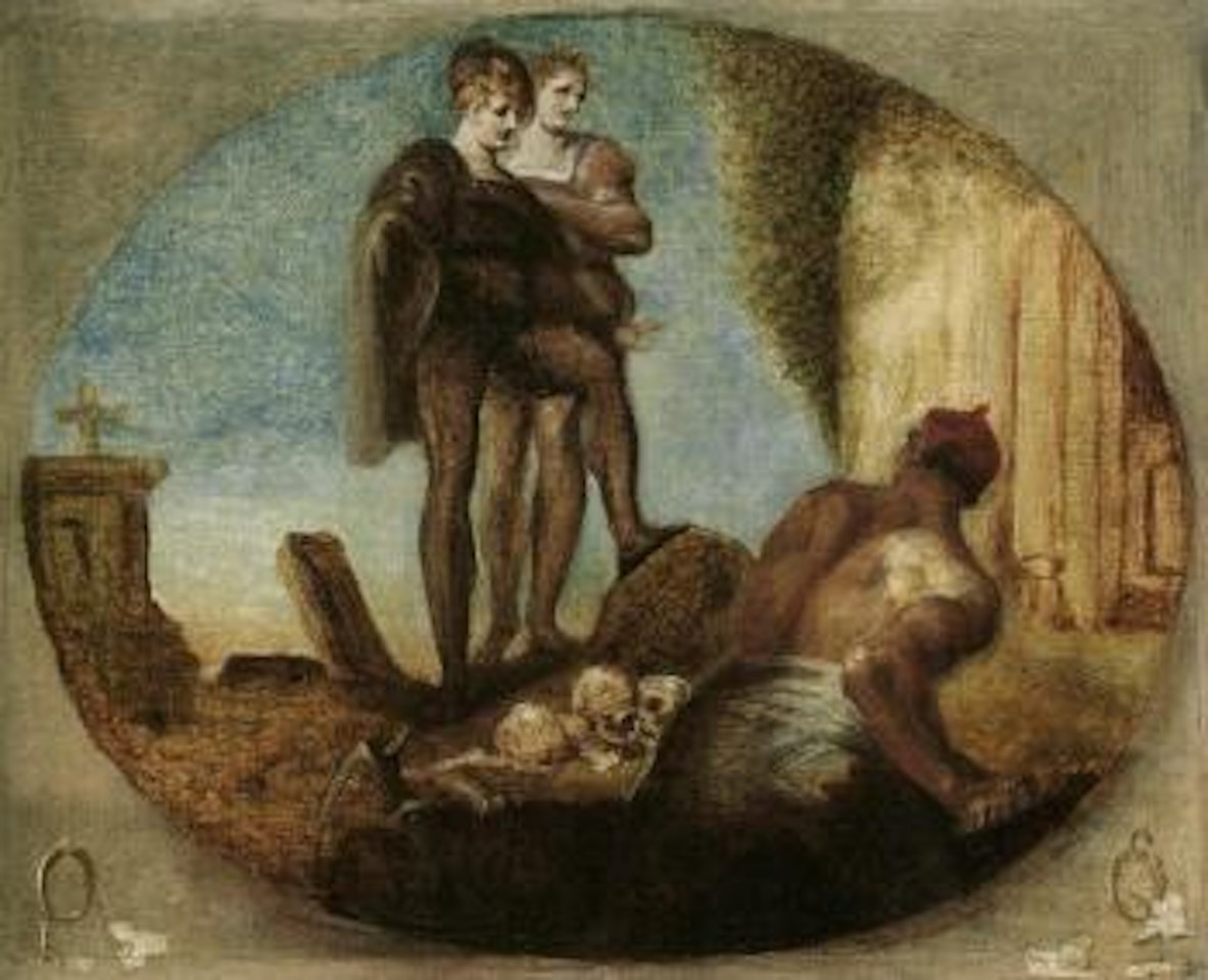 Hamlet, Horatio and the grave digger, Shakespeare, Hamlet, Act 5, scene 1 by Johann Heinrich Füssli
