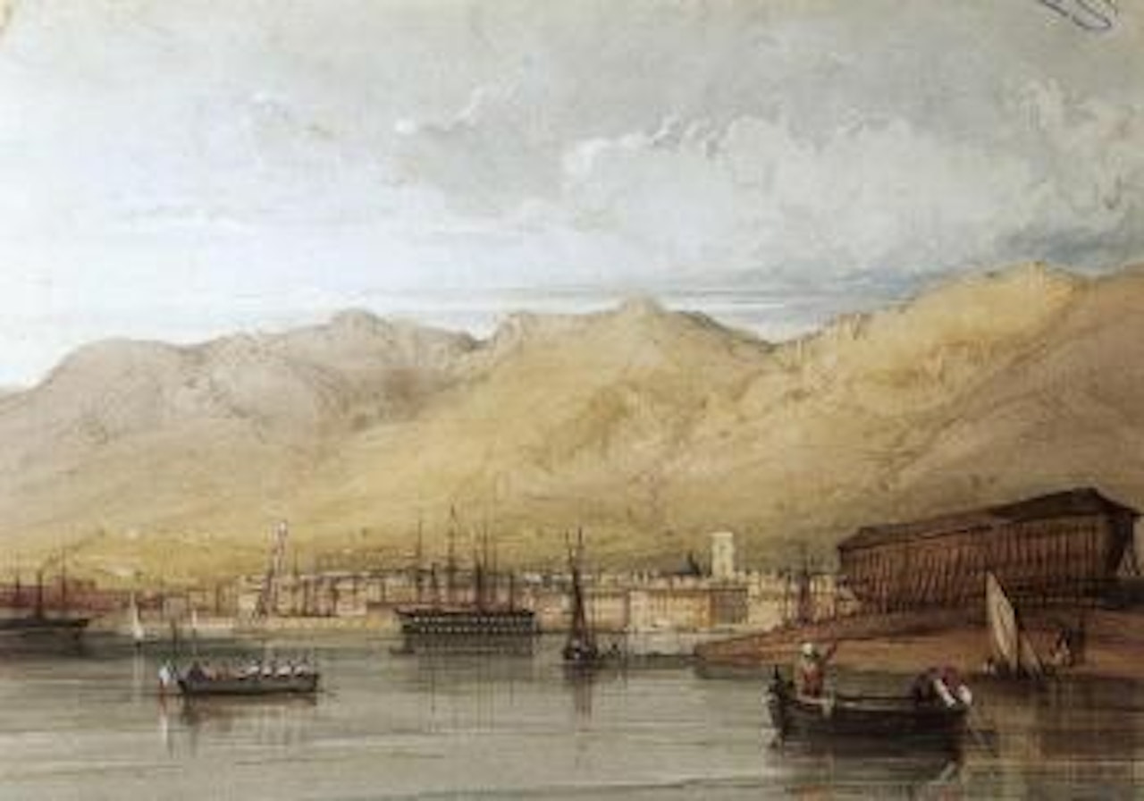 View of the harbour of Toulon, France by William Callow