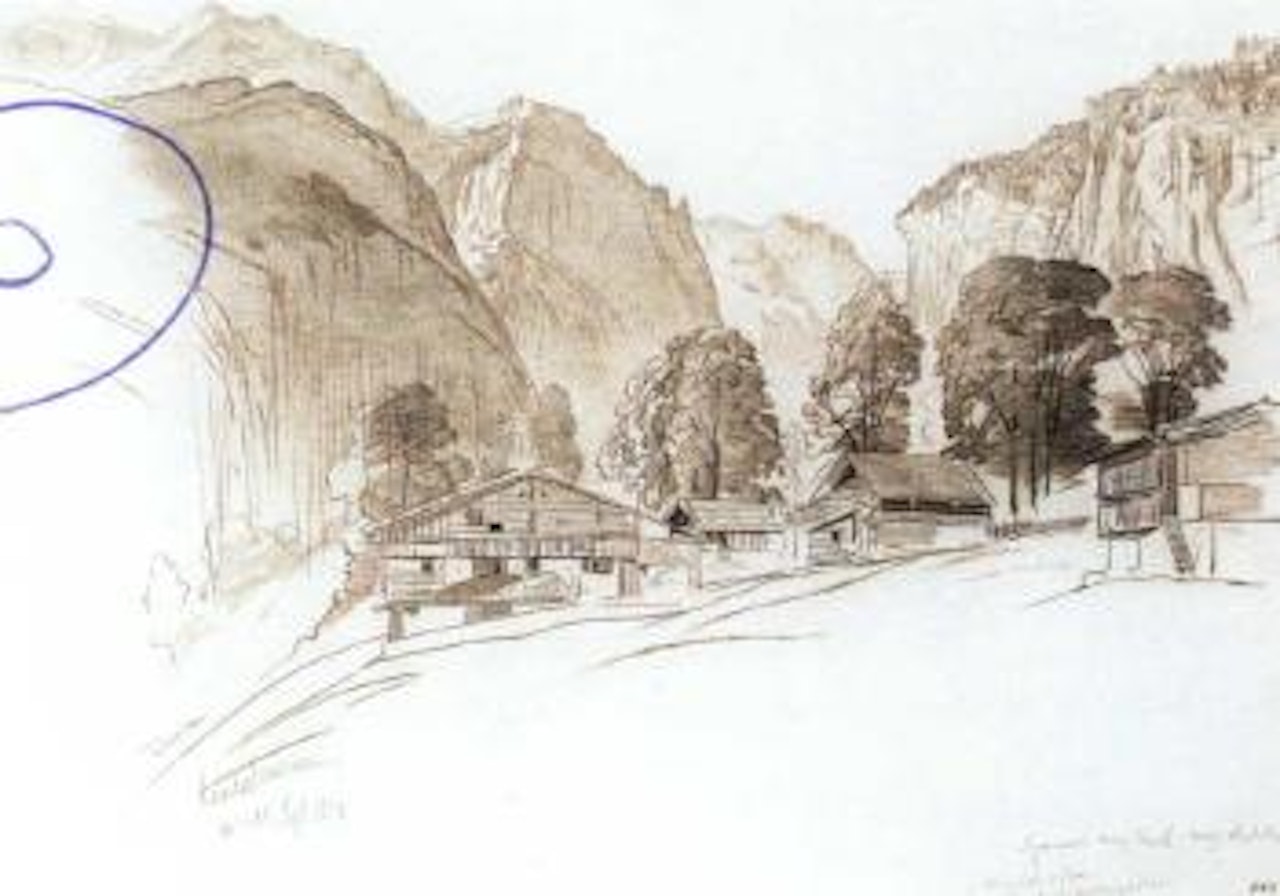 Lauterbrunnen, Switzerland by Edward Lear