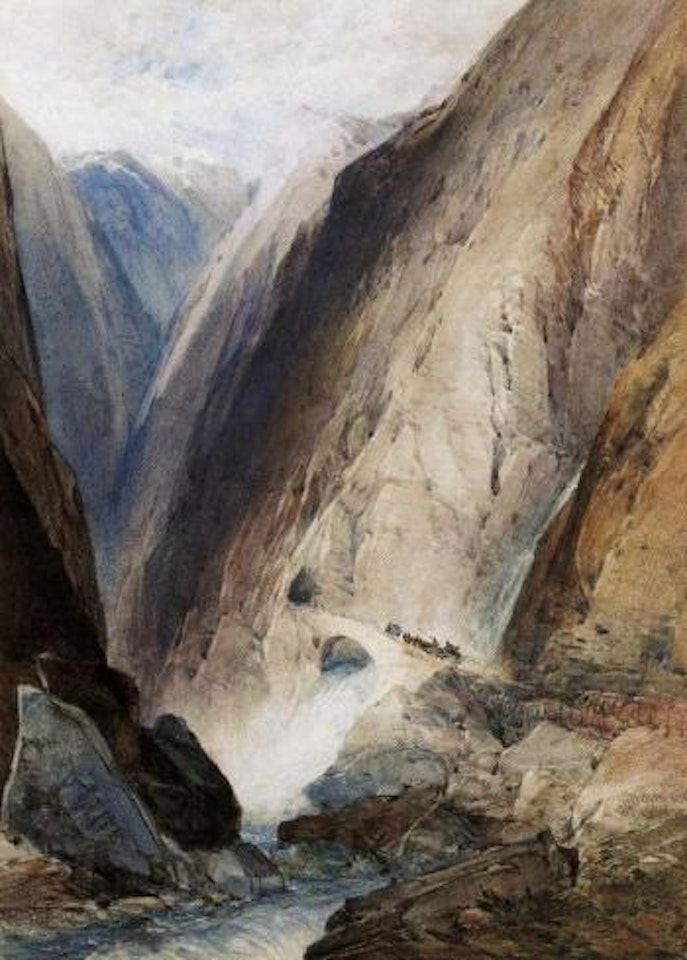 Entrance to the Gorge of Gondo, Simplon by William Callow