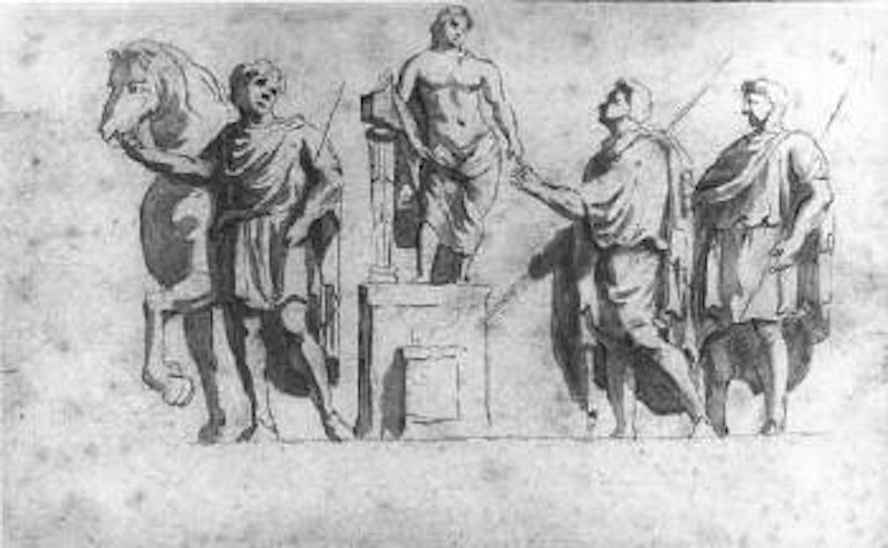 Two studies after Roman relief by Jan de Bisschop