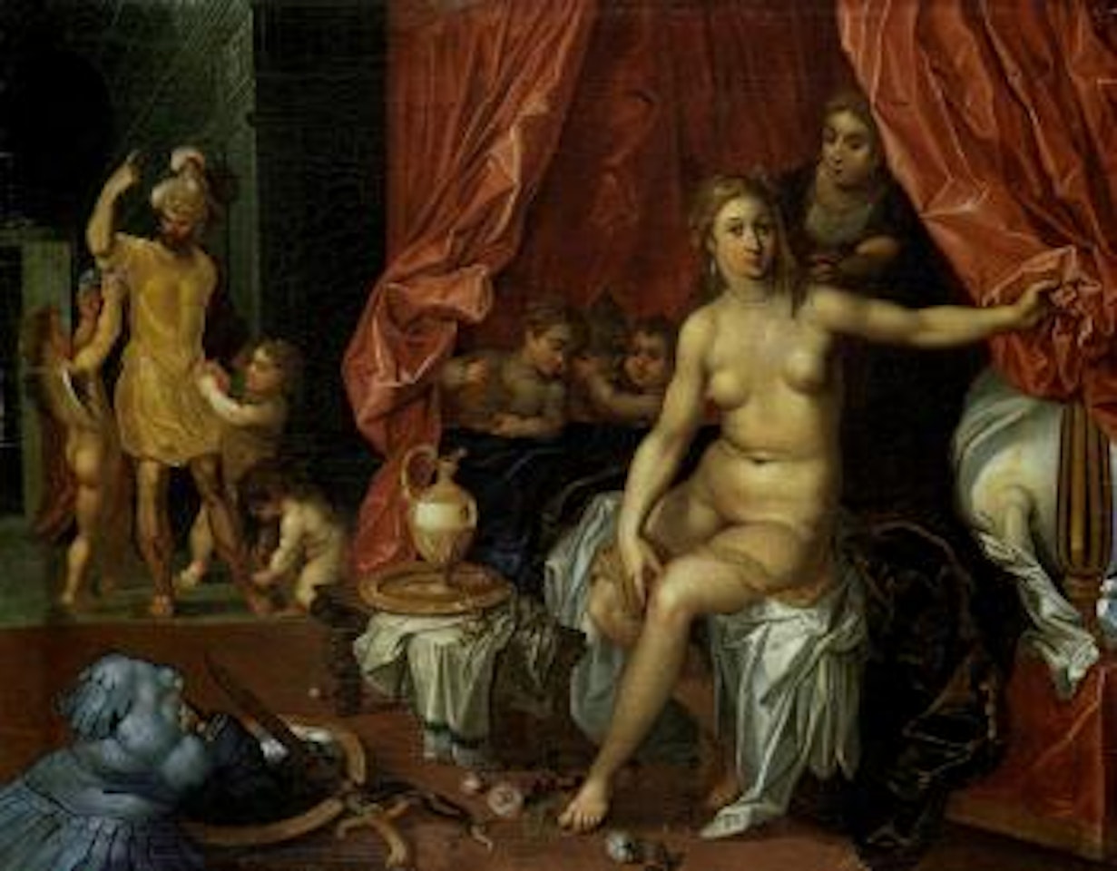 Venus receiving Mars on his way back from war by French School