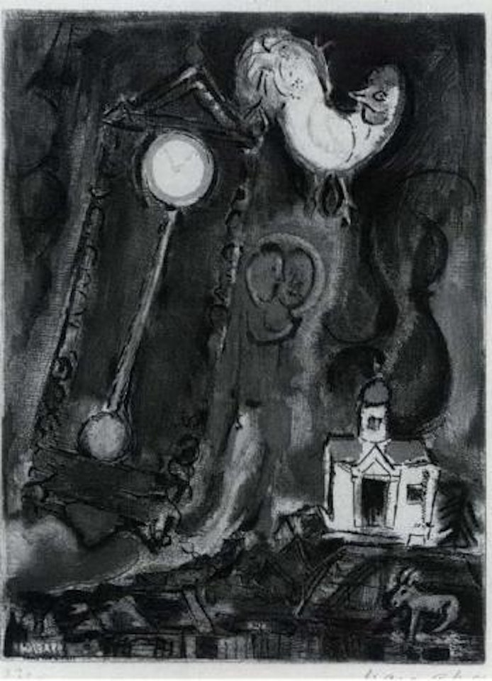 L'horloge by Marc Chagall
