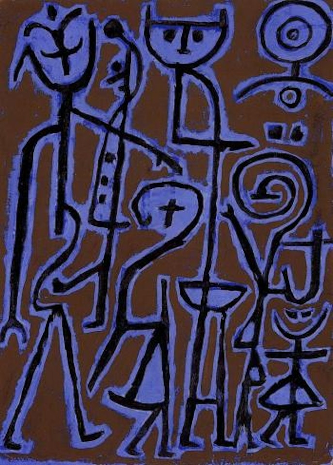 Masks in twilight by Paul Klee