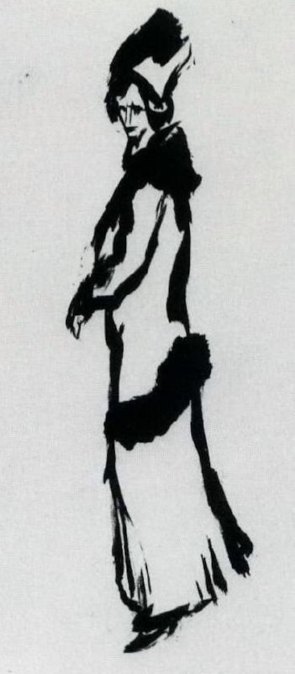 Small standing woman by Emil Nolde