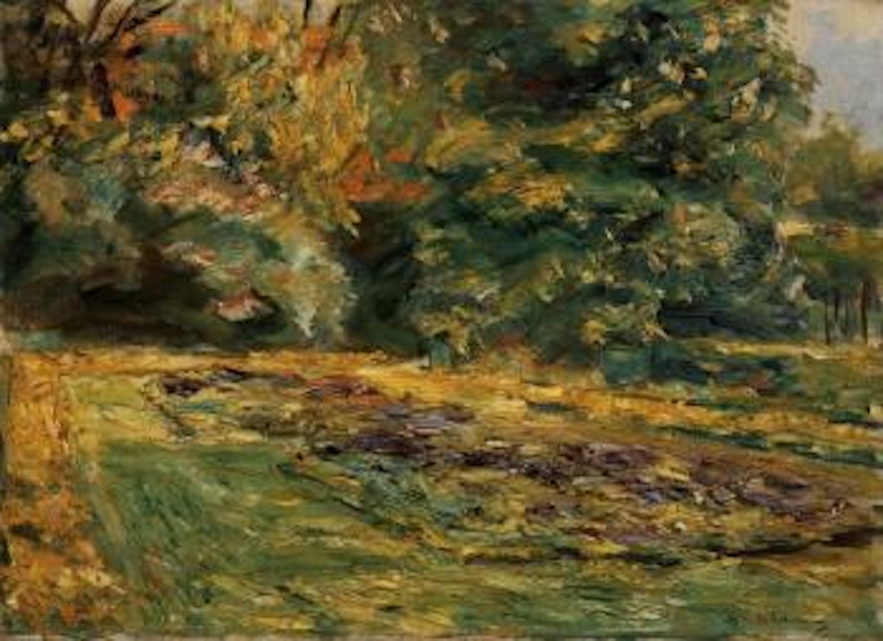 Flower terrace in Wannseegarten by Max Liebermann
