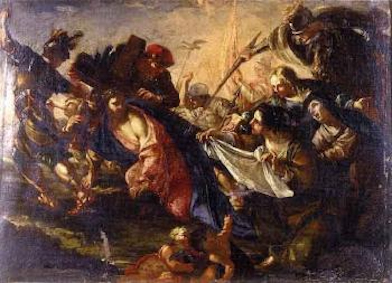 Up to the Calvary by Italian School