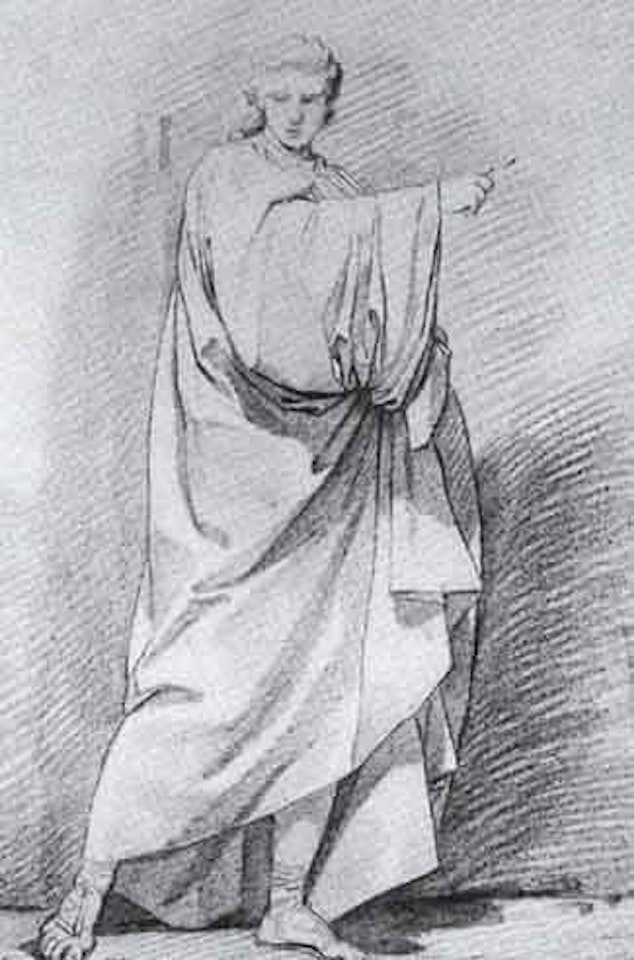 Etude de personnage drape by Jean-Honoré Fragonard