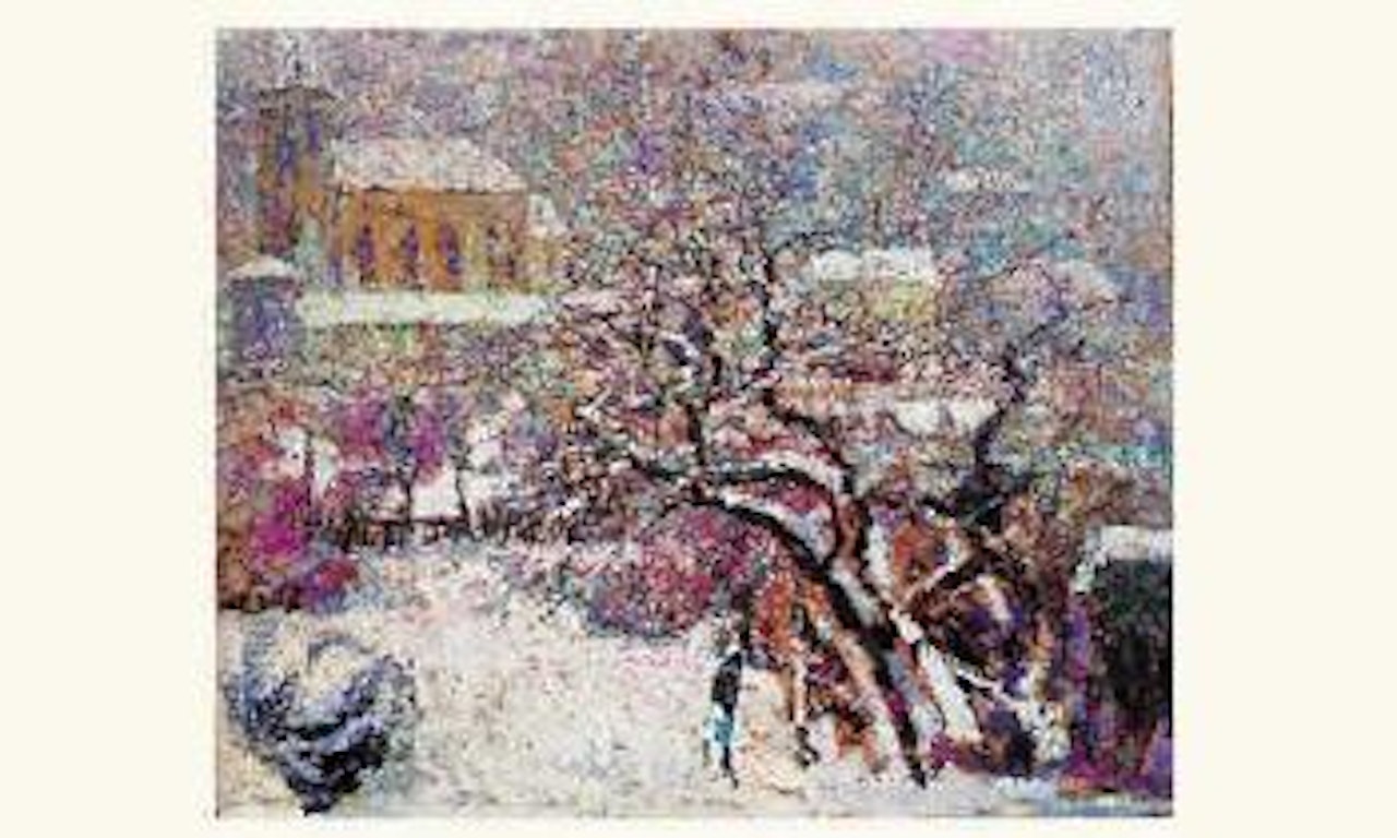Le village sous la neige by Victor Charreton