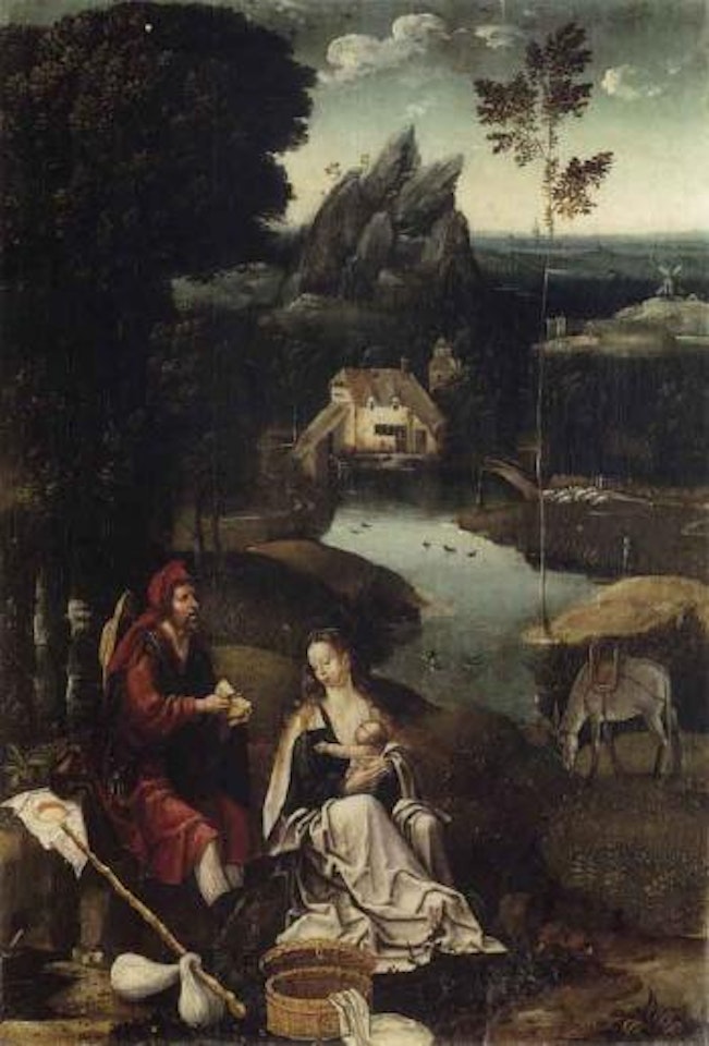 Rest on the flight into Egypt by Joachim Patenier