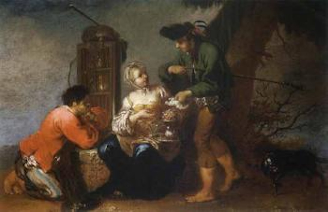 Poultry seller by Januarius Johann Rasso Zick