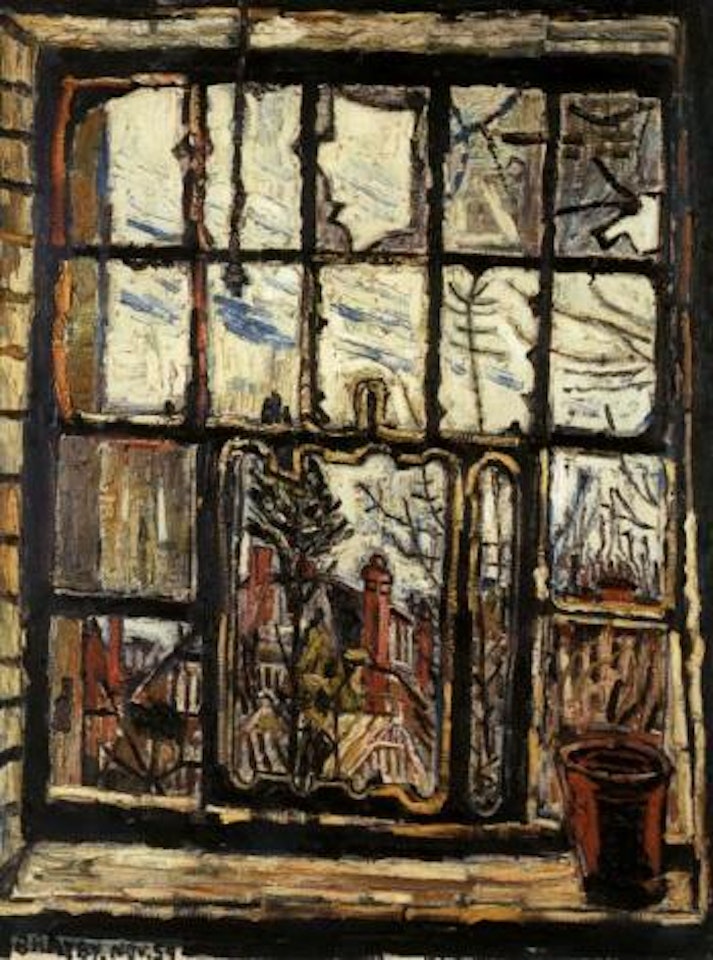 Blasted windows by John Bratby