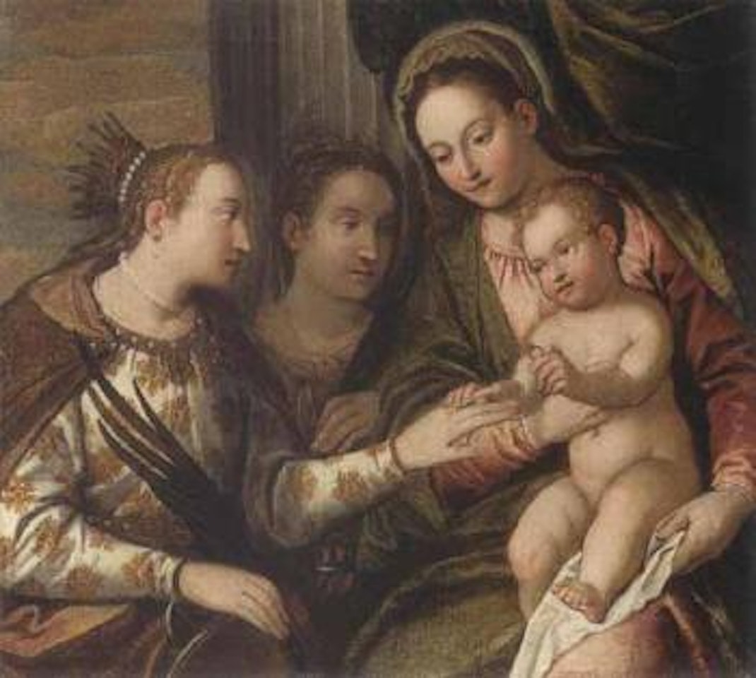 Mystic marriage of Saint Catherine with Saint Apollonia by Paolo Veronese