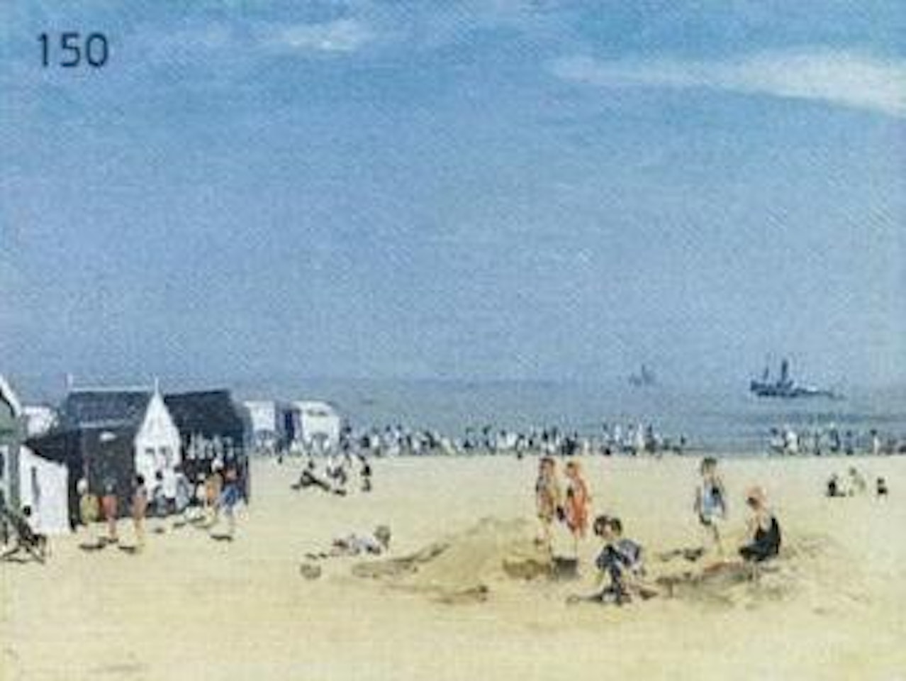 Beach huts at Garleston by Campbell Mellon