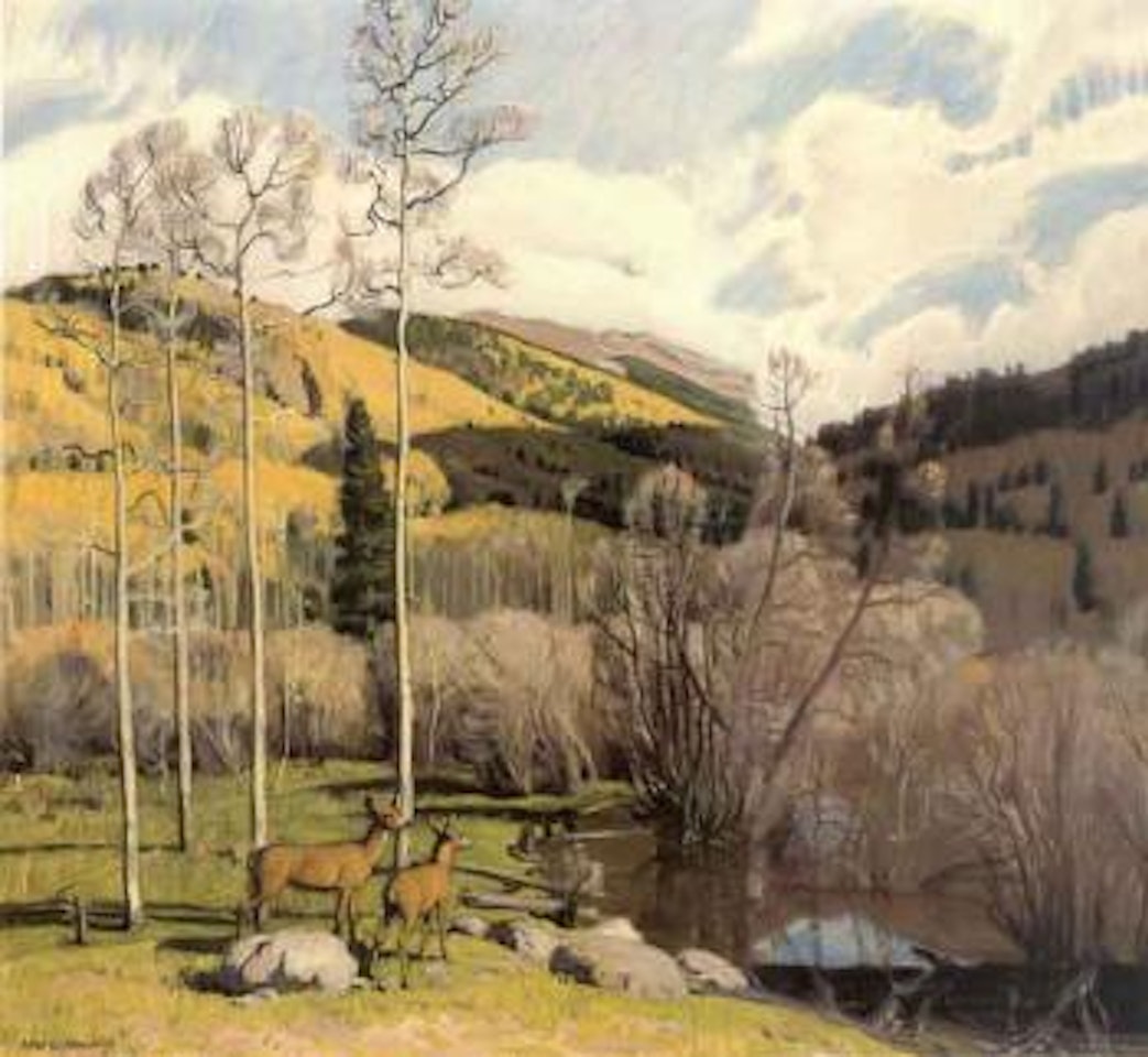 Beaver dam near Twining NM. by Ernest Martin Hennings