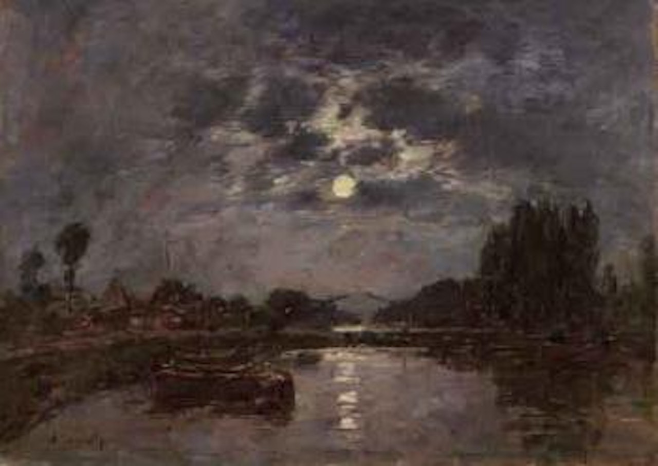 Saint-Valery-sur-Somme, Effet de lune sur le canal by Eugène Boudin