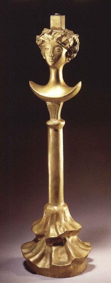 Pied de lampe, femme a la collerette by Alberto Giacometti by Diego Giacometti