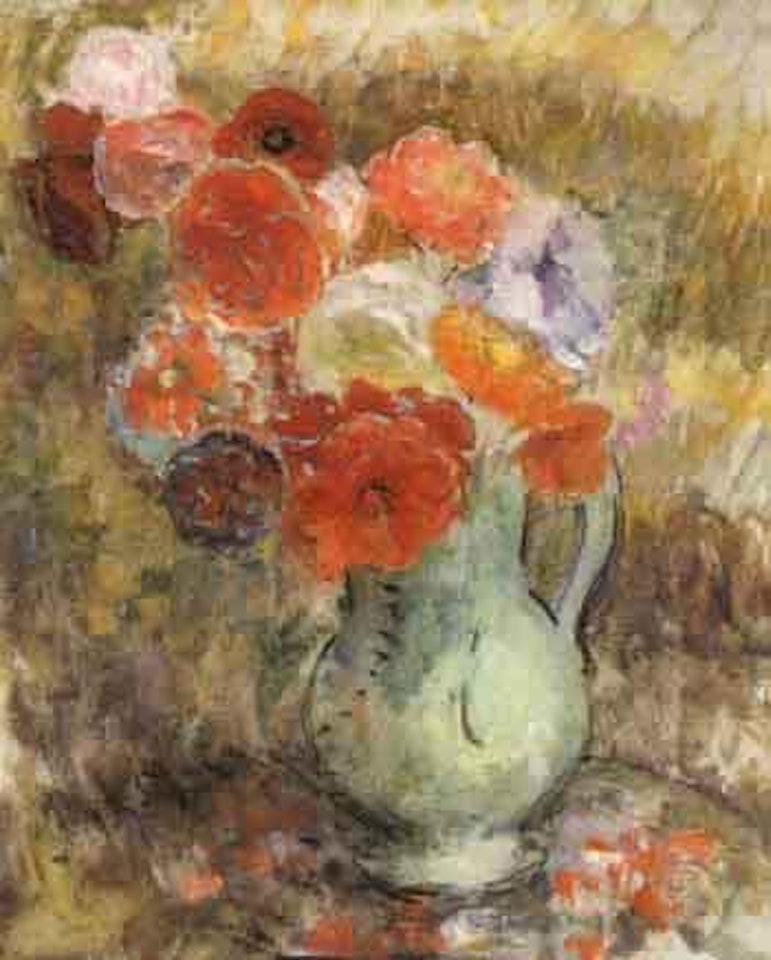Anemones dans un pichet vert by Henri Lebasque