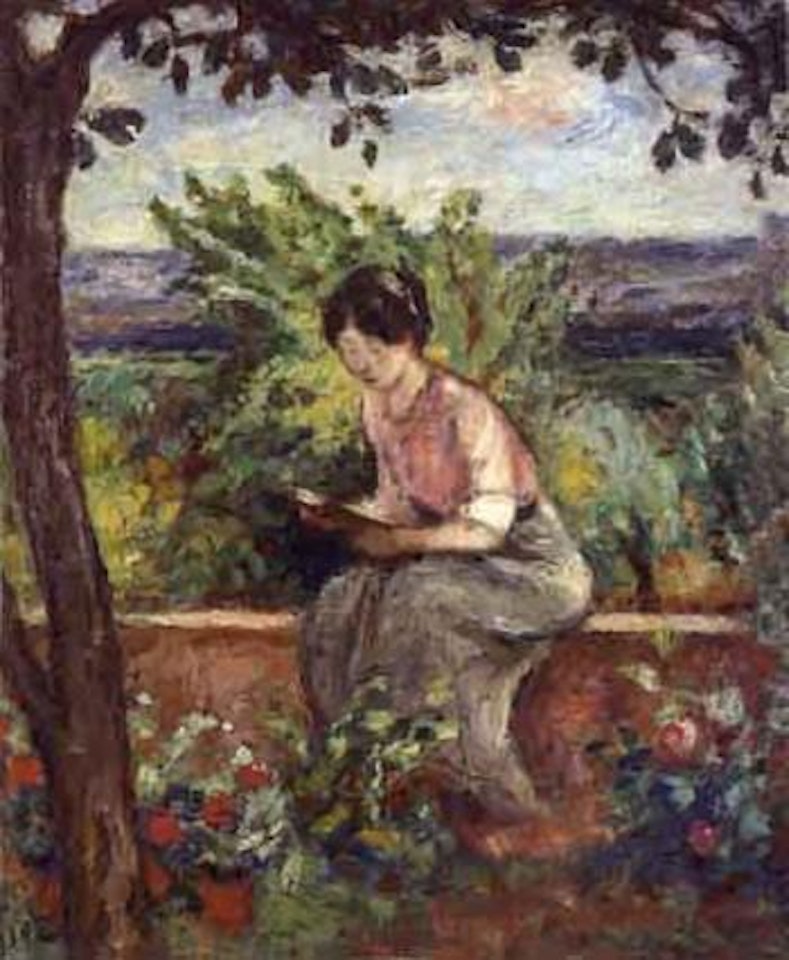 Lecture sur la terrasse by Georges d’Espagnat