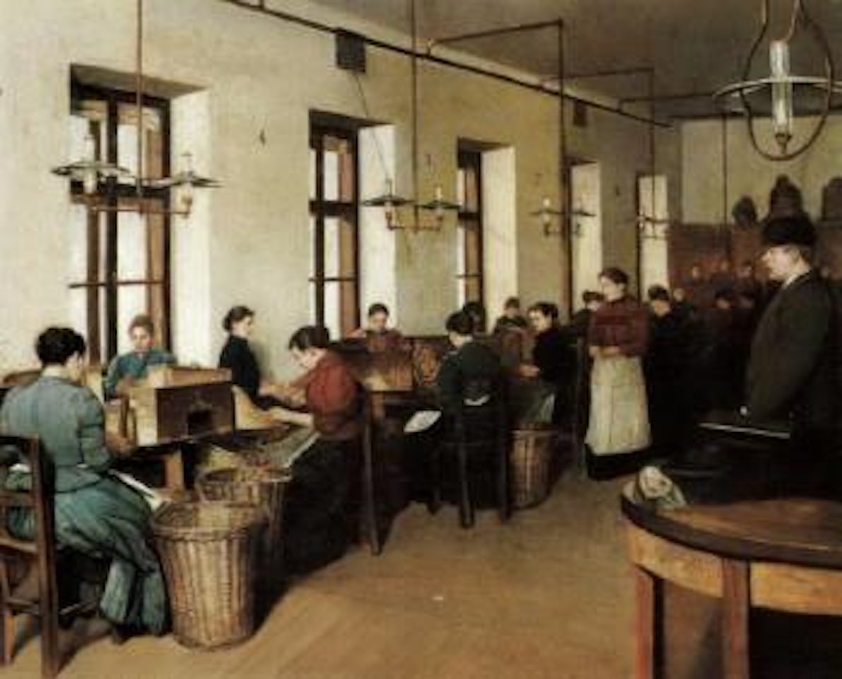 Women making corks by Continental School