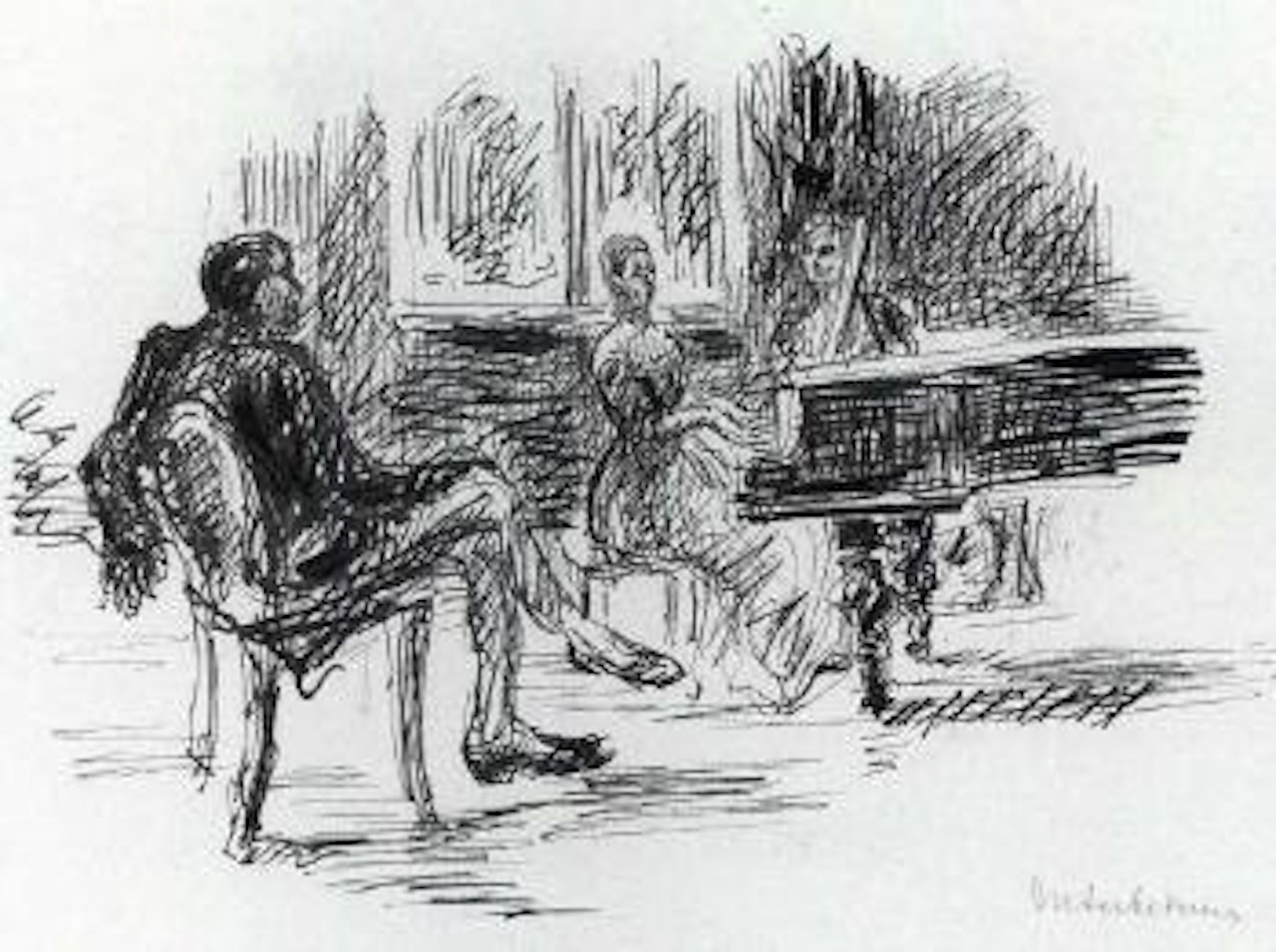 Making music by Max Liebermann